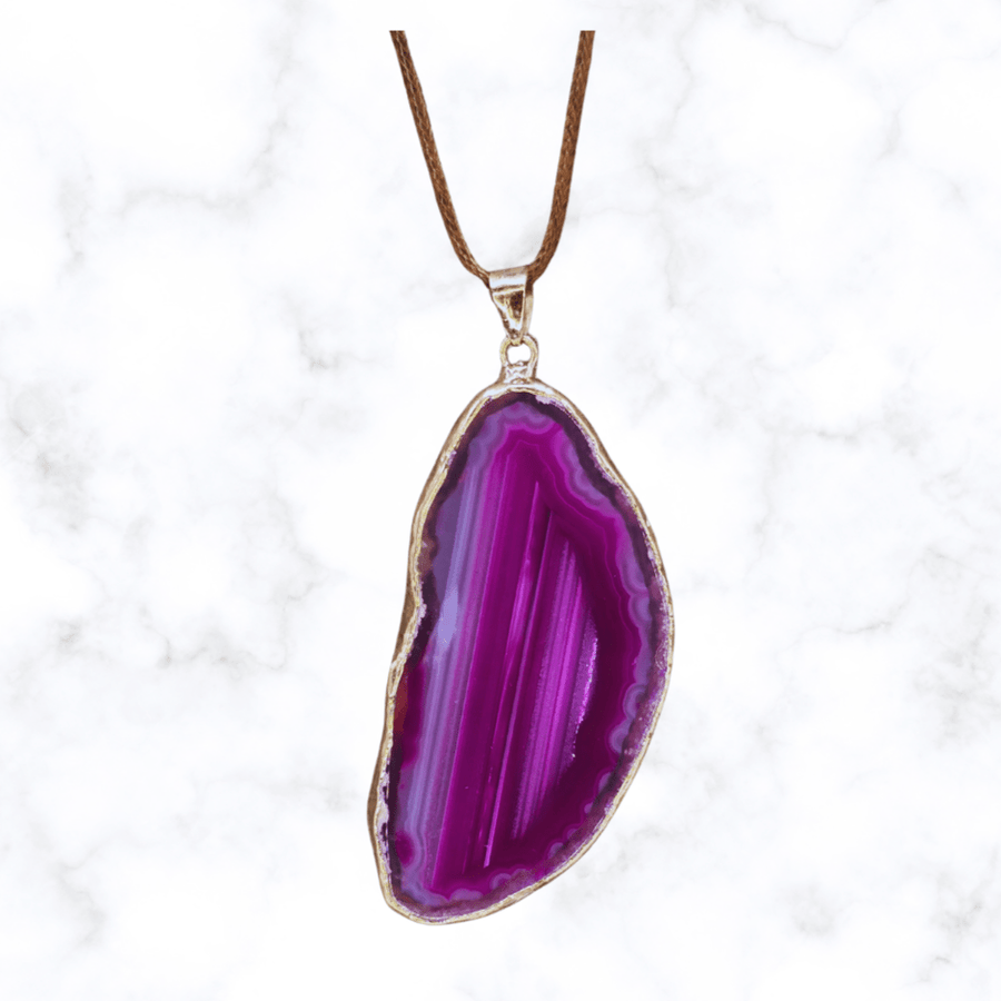 necklace - Agate Slab Necklace - The Lavish Essentials