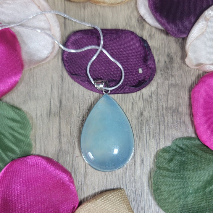 necklace - Aquamarine Drop Necklace - The Lavish Essentials