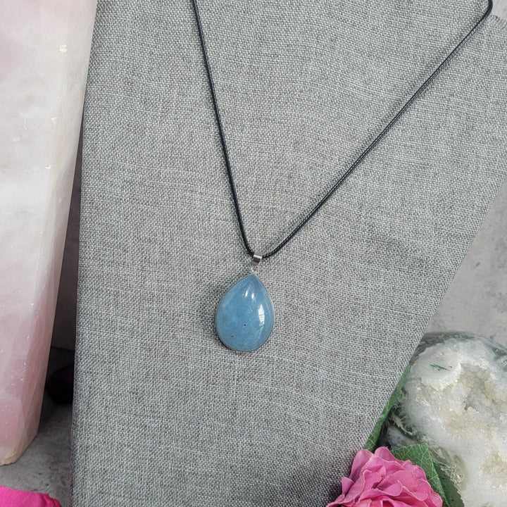 necklace - Aquamarine Drop Necklace - The Lavish Essentials