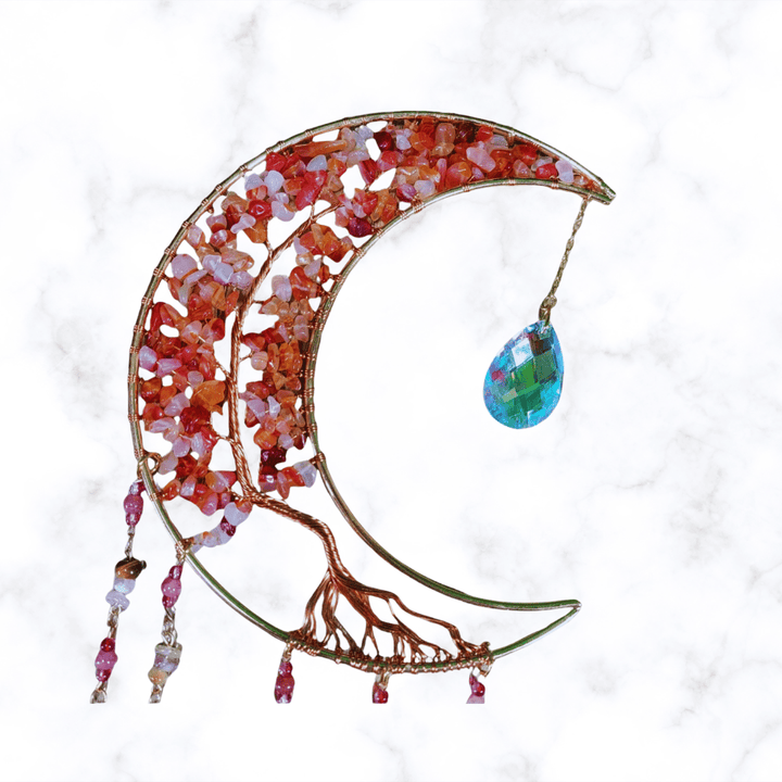 dreamcatcher - Carnelian Cresent Moon Dreamcatcher - The Lavish Essentials