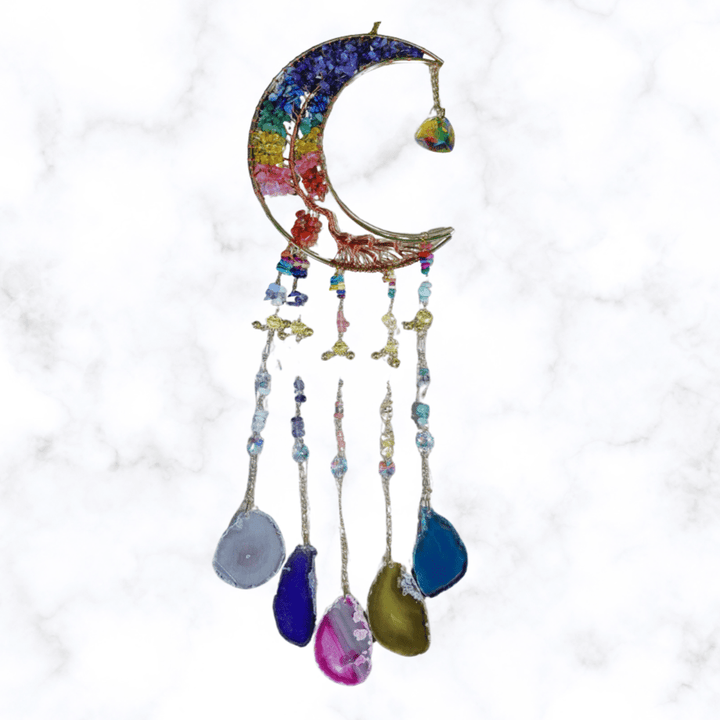 dreamcatcher - Chakra Cresent Moon Dreamcatcher - The Lavish Essentials