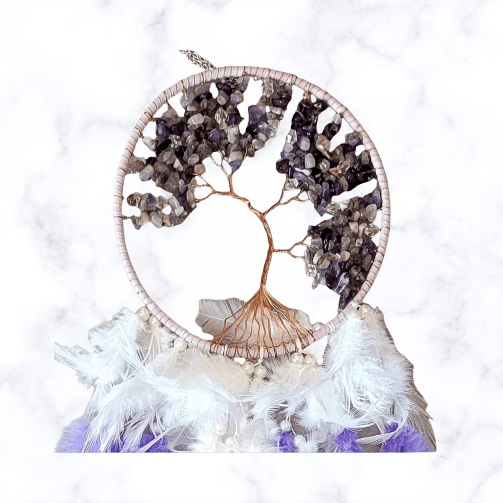 dreamcatcher - Dream Amethyst Tree of Life Dreamcatcher - The Lavish Essentials