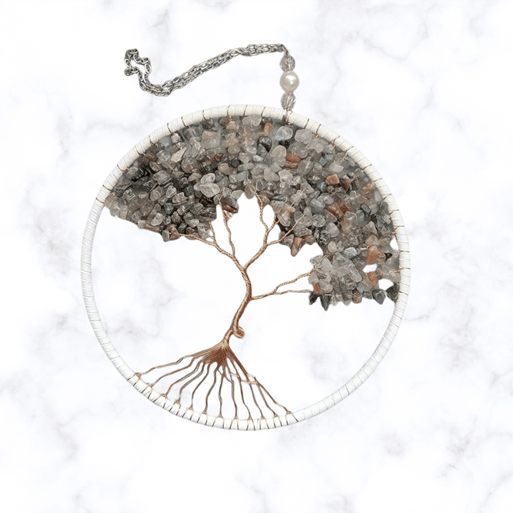 dreamcatcher - Garden Quartz Tree of Life Dreamcatcher - The Lavish Essentials