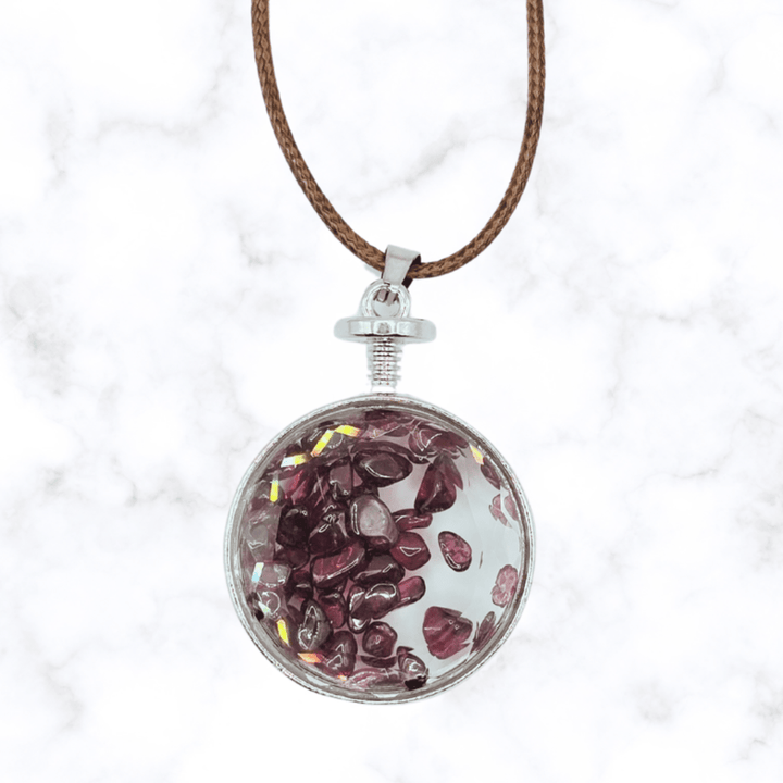 necklace - Garnet Locket Necklace - The Lavish Essentials