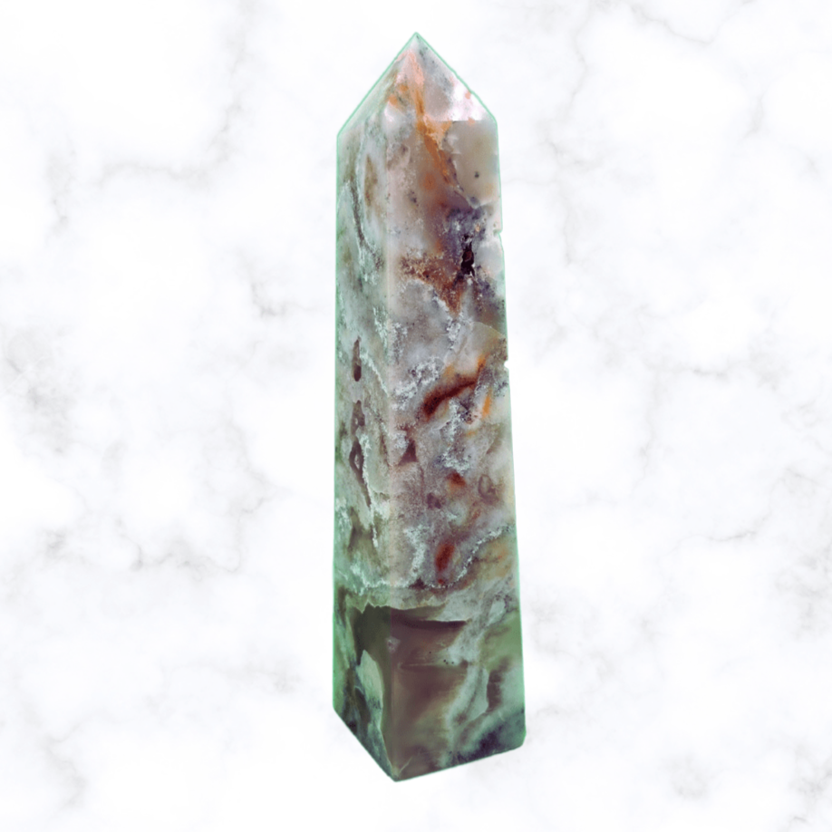 crystal/gemstone - Green Flower Agate Points - The Lavish Essentials