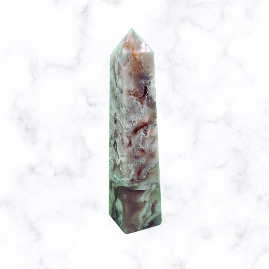 crystal/gemstone - Green Flower Agate Points - The Lavish Essentials