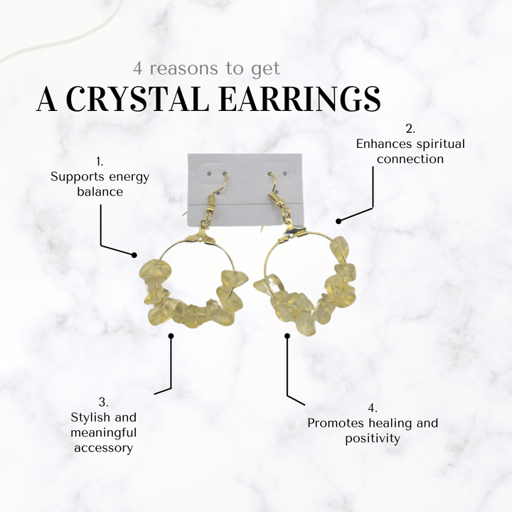 necklace - Hoop Crystal Earrings - The Lavish Essentials