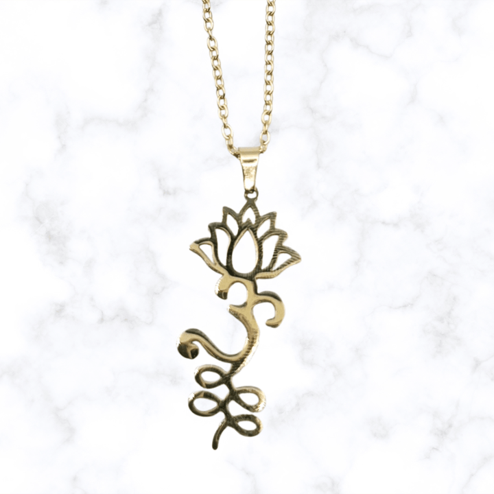 necklace - Lotus Om Necklace - The Lavish Essentials