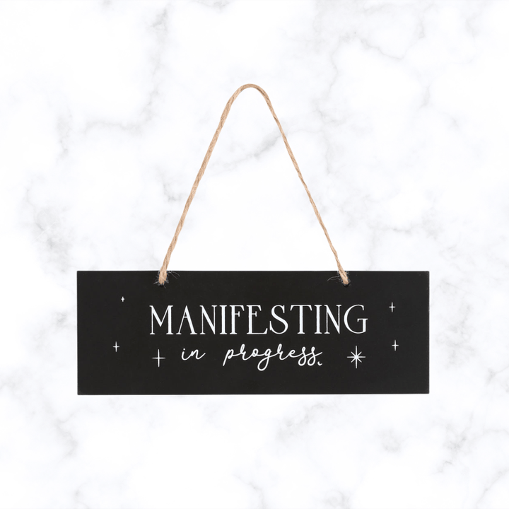 decor - Manifesting in Progress Sign - The Lavish Essentials