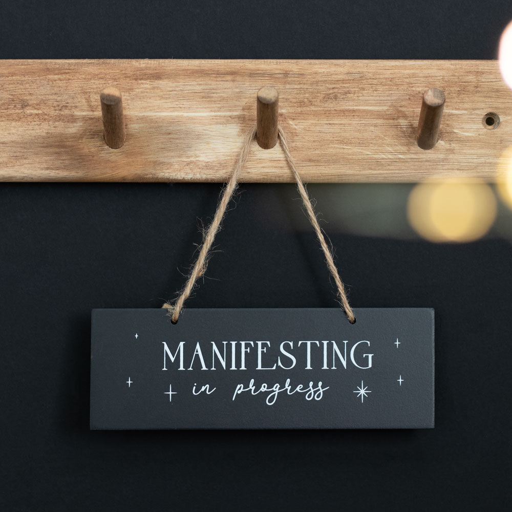 decor - Manifesting in Progress Sign - The Lavish Essentials