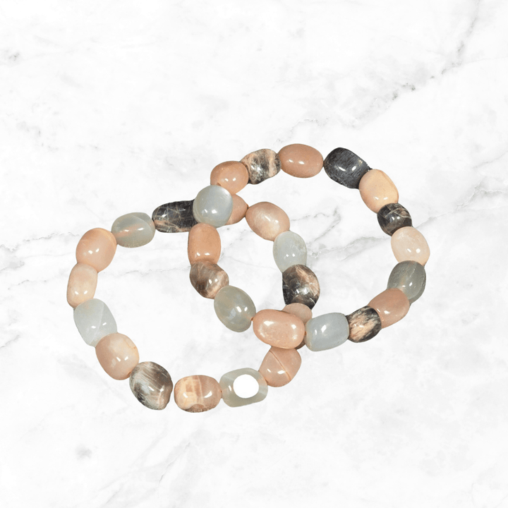 Bracelet - Peach Moonstone Bracelet - The Lavish Essentials