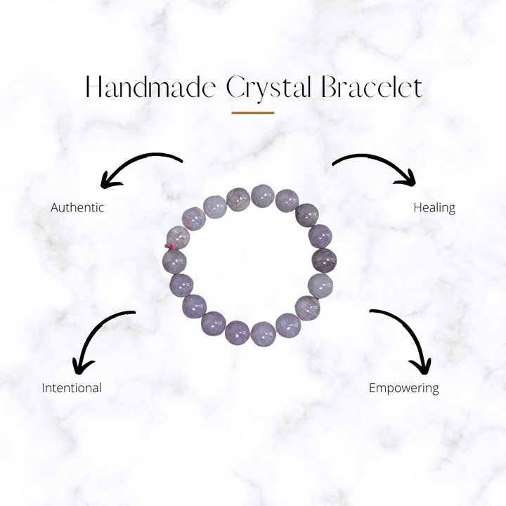 crystal/gemstone - Purple Blue Rose Quartz Bracelet - The Lavish Essentials