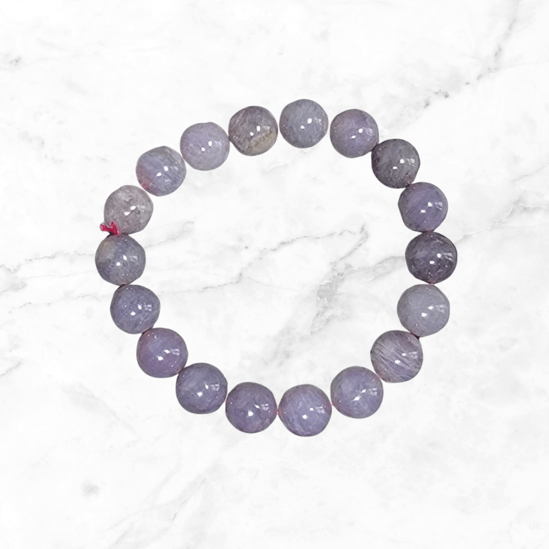 crystal/gemstone - Purple Blue Rose Quartz Bracelet - The Lavish Essentials