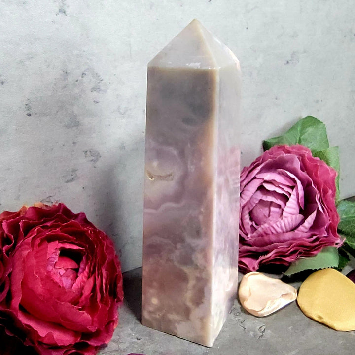 crystal/gemstone - Purple Passionflower Agate Tower - The Lavish Essentials