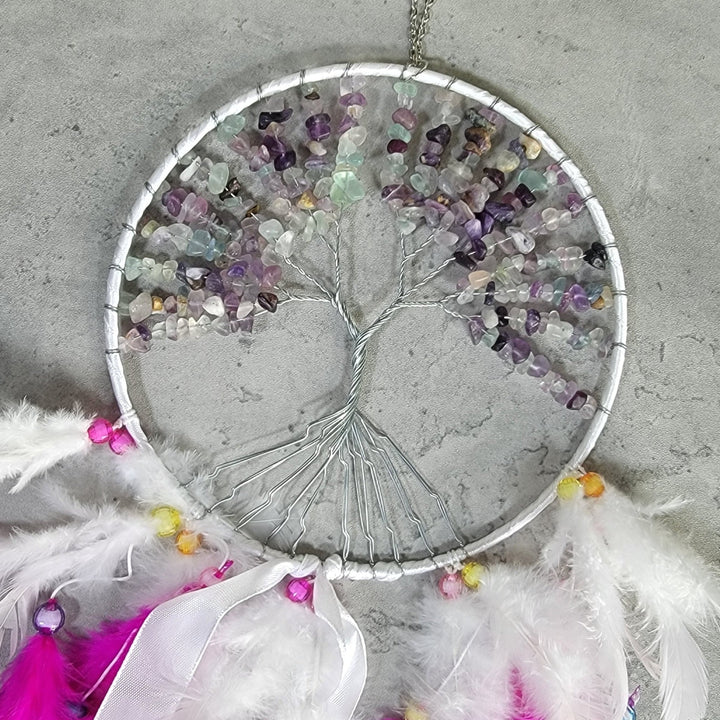 dreamcatcher - Rainbow Fluorite Dreamcatcher - The Lavish Essentials