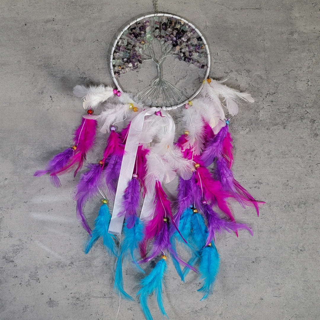 dreamcatcher - Rainbow Fluorite Dreamcatcher - The Lavish Essentials