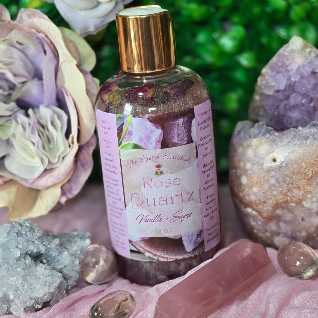 bath oil - Rose Quartz - Body Oil - The Lavish Essentials