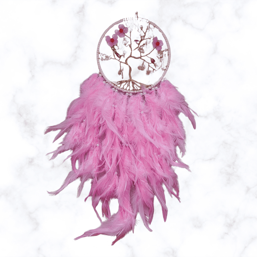 dreamcatcher - Sakura Rose Quartz Dreamcatcher - The Lavish Essentials