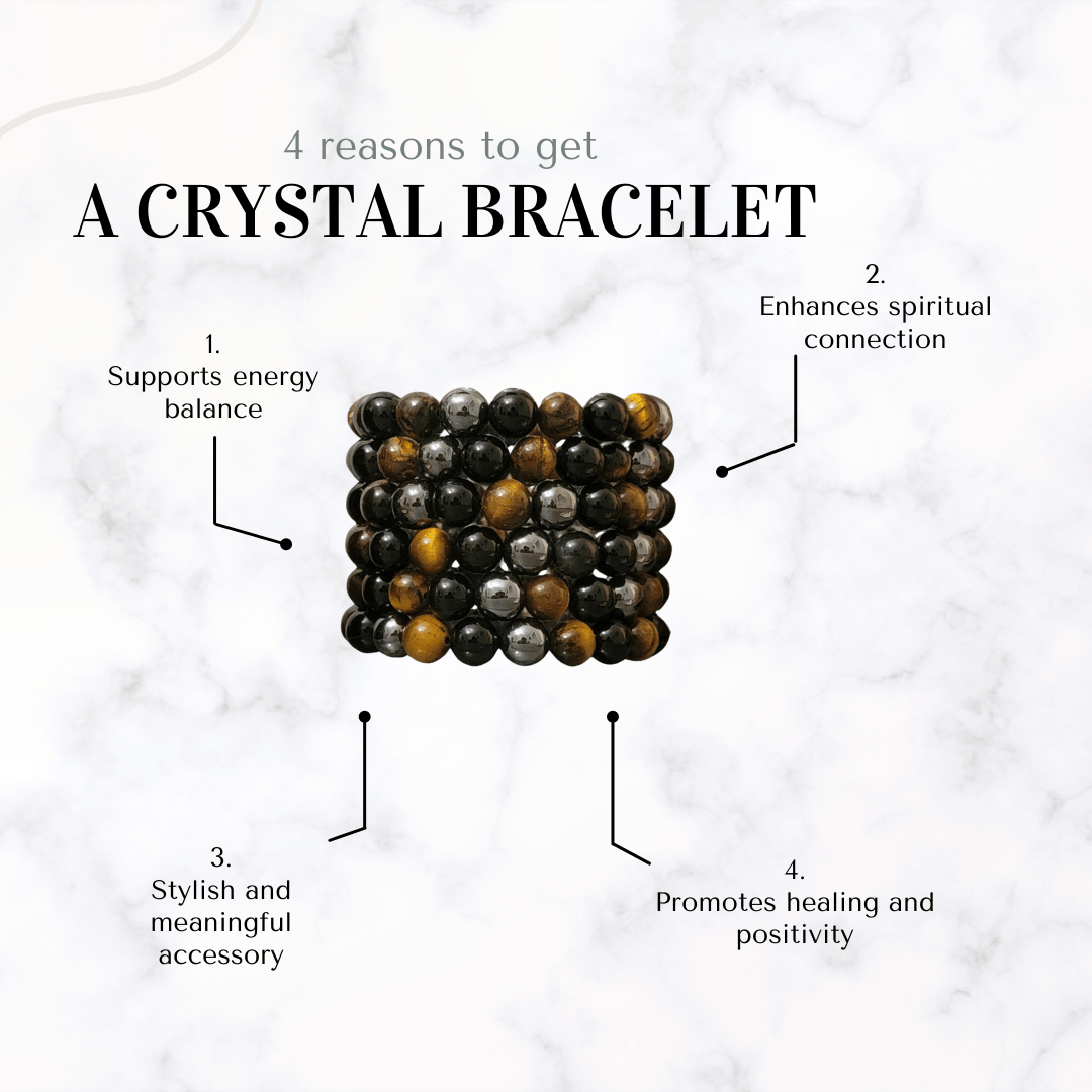 Bracelet - Tiger Eye, Hematite, Obsidian Bracelet - The Lavish Essentials