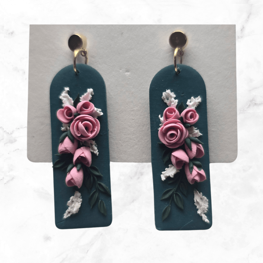 earrings - Vintage Rose Earrings - The Lavish Essentials