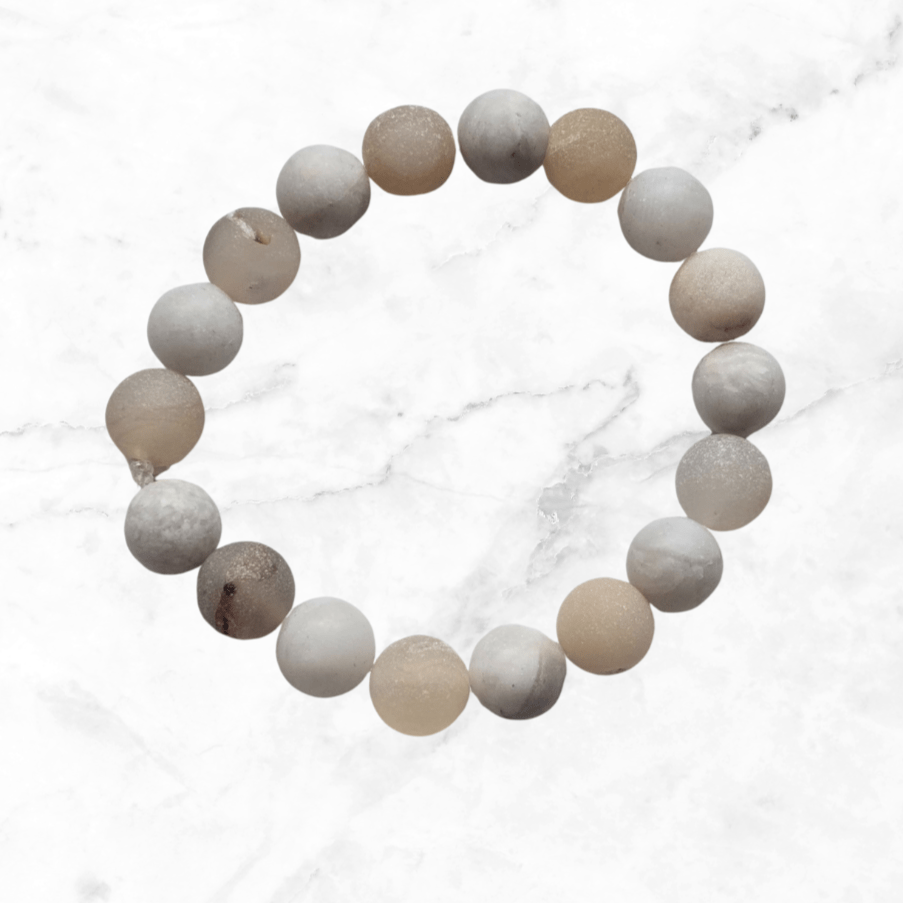 Bracelet - White Druzy Agate Bracelet - The Lavish Essentials